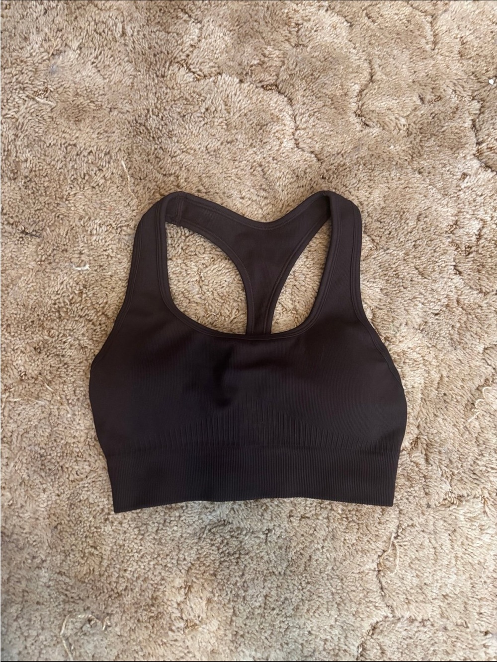 Brown Racerback Sports Bra